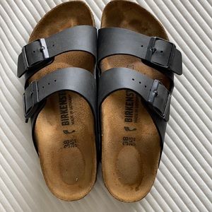 Black Leather Birkenstocks